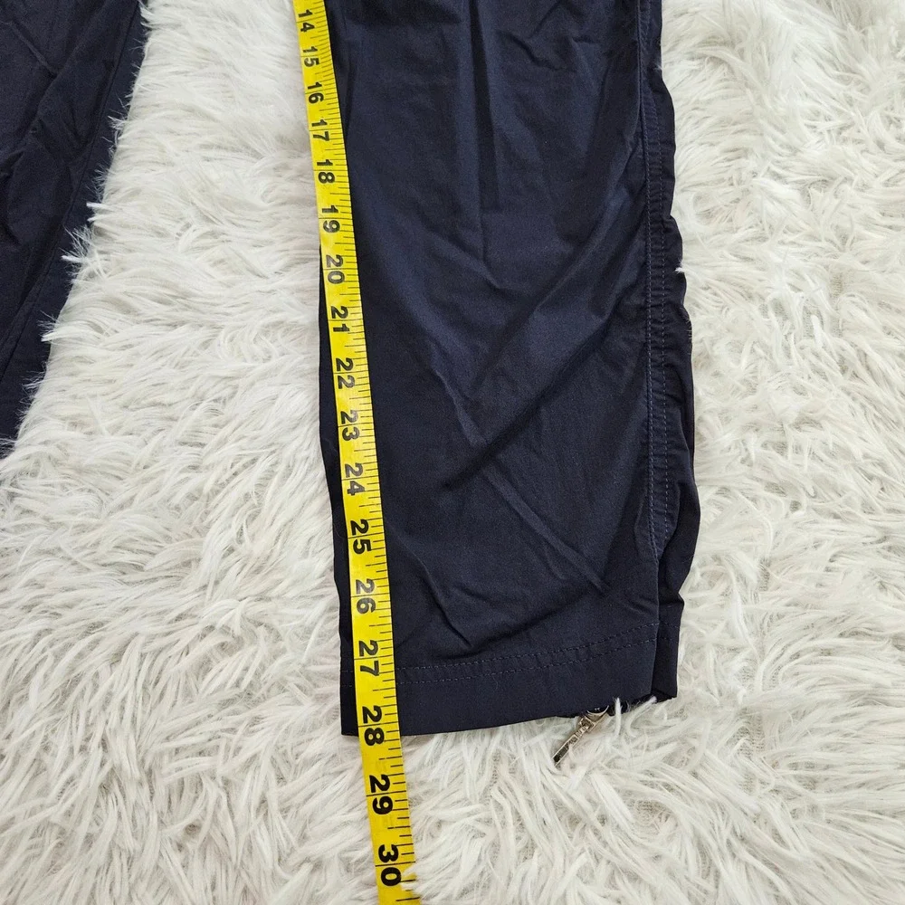 Anatomie Women Susan Skinny Ankle Pant Navy Blue Ankle Zip Lightweight Sz XL